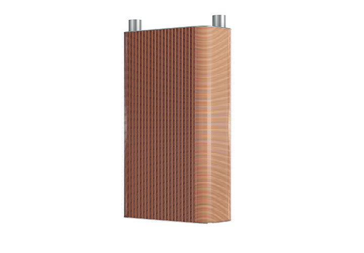 Smoke type brazed plate heat exchanger
